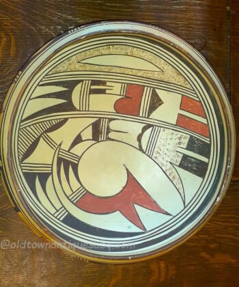 Large, old Hopi pottery bowl