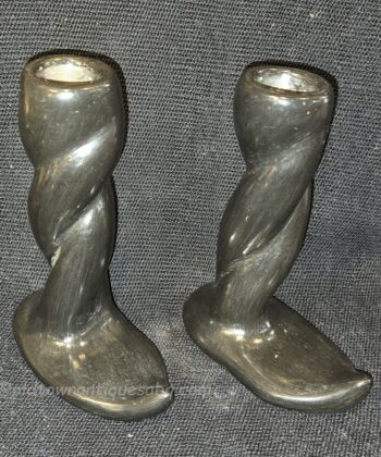 Pottery, black candlesticks, Reycita Cosen (2)